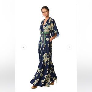 Wayward Fancies eShakti floral wide leg kimono jumpsuit